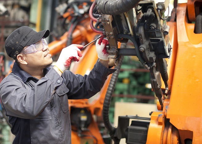 repairman in factory